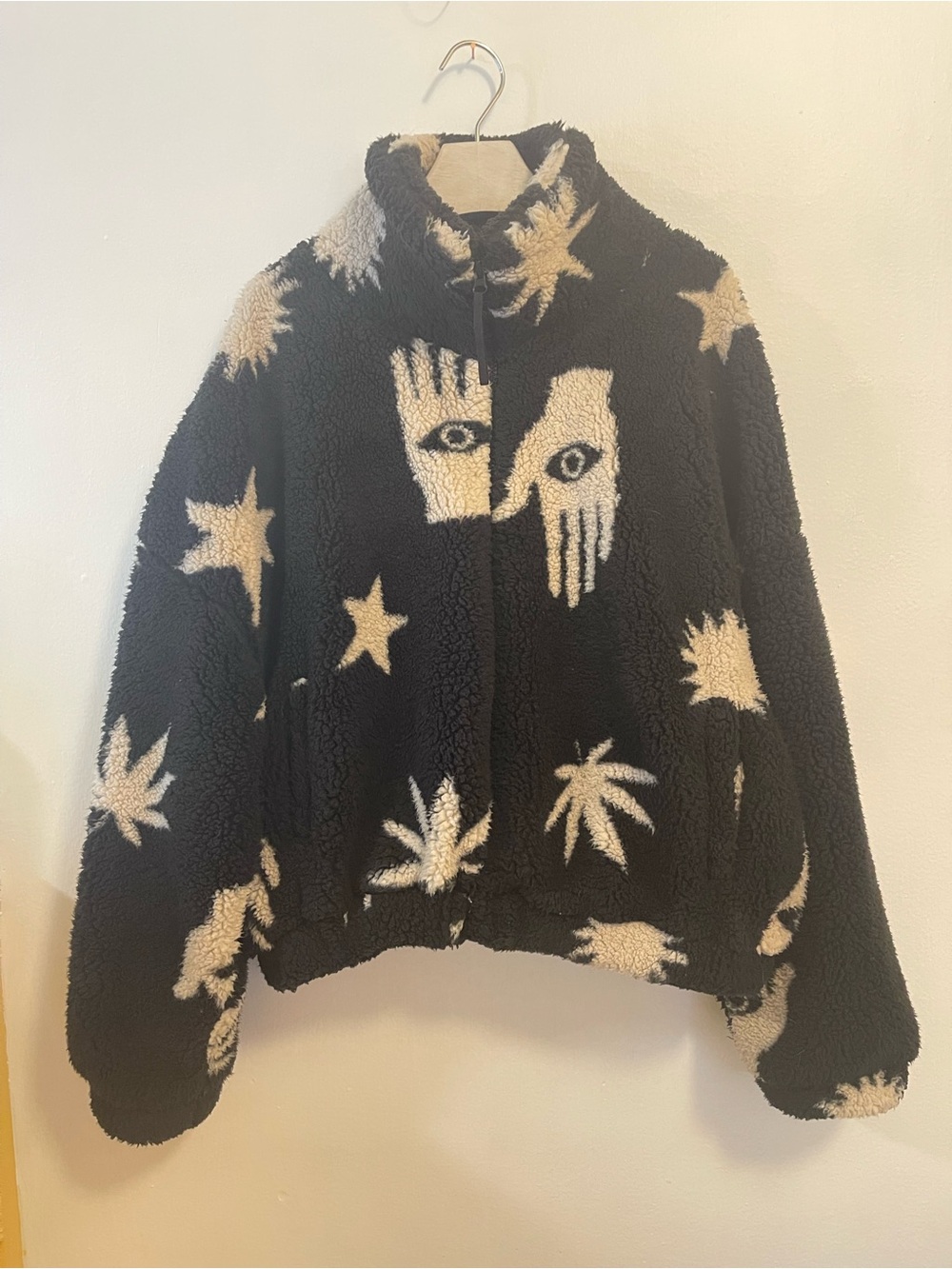 Urban Outfitters Jacket Sherpa Plush Fleece Olivia Large Oversized Fit - Picture 14 of 17